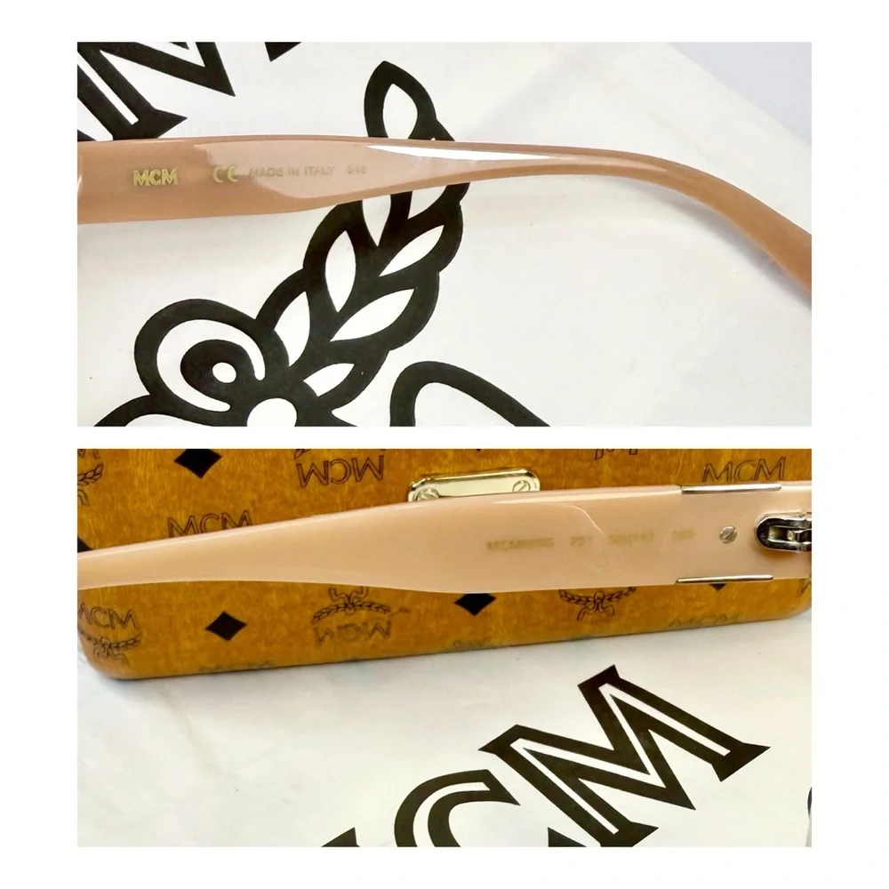 MCM Nude Logo Square Sunglasses
